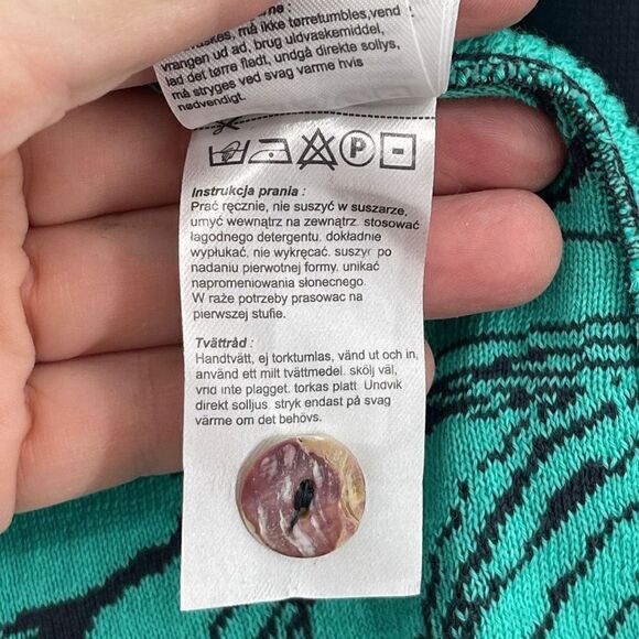 IVKO Anthracite Floral Embroidered Tight-Knit Cardigan Sweater Jacket Size 38 - Picture 6 of 9